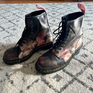 Doc Marten Floral Combat Boot